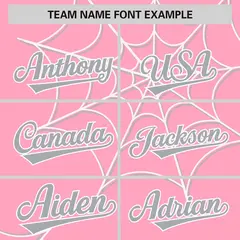 Light Pink White Spider Web Raglan Sleeves Baseball Jersey 3