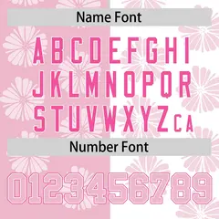 Light Pink White Split Flower Graffiti Baseball Jersey 4