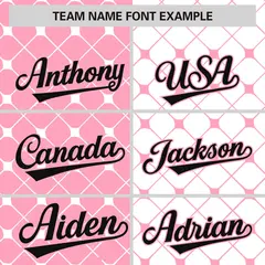 Light Pink White Split Plaid Baseball Jersey 3