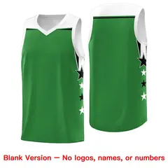 Light Pink White Star Color Block Two Tone Side Basketball Jersey 6