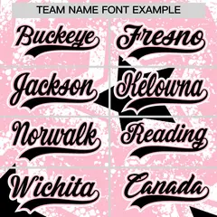 Light Pink White Star Graffiti Baseball Jersey 7
