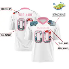 Light Pink White Ukiyo-e Auspicious Clouds Graffiti Football Jersey 2