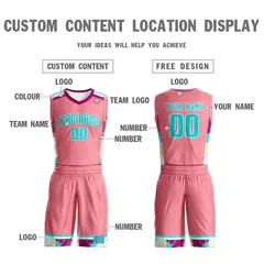 Light Pink White-White Graffiti Pattern Basketball Jersey 3
