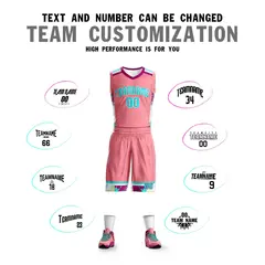 Light Pink White-White Graffiti Pattern Basketball Jersey 4