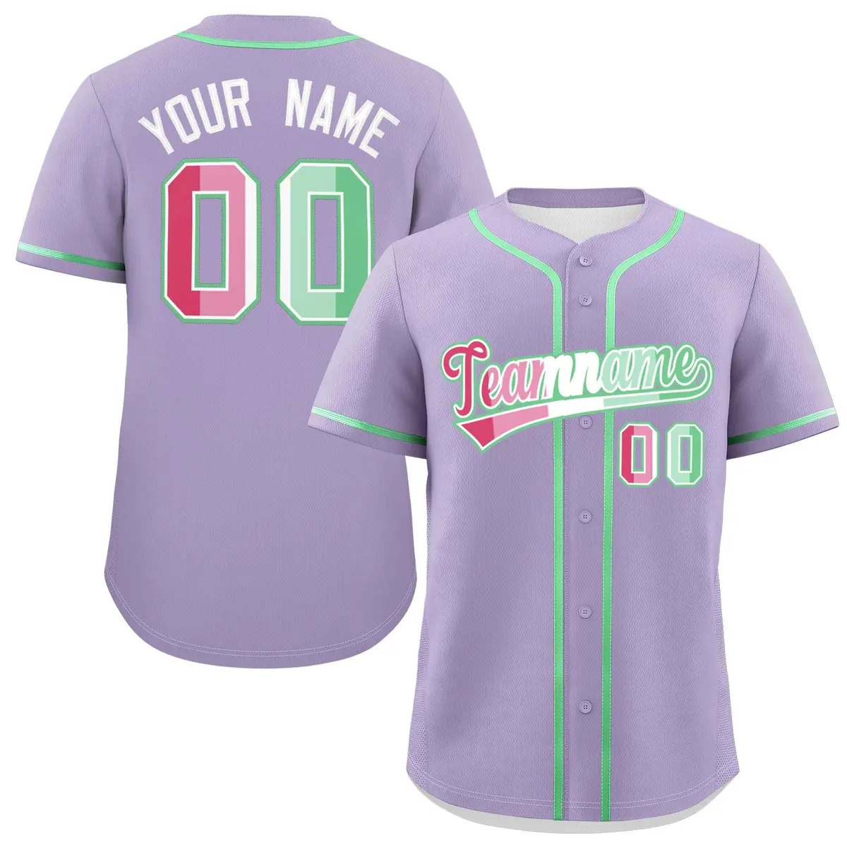 Light Purple Abrosexual Pride Month Baseball Jersey
