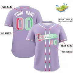 Light Purple Abrosexual Pride Month Baseball Jersey 2