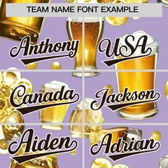 Light Purple Beer Day Parties Baseball Jersey 3