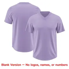 Light Purple Black Sequin Lettering Football Jersey 7