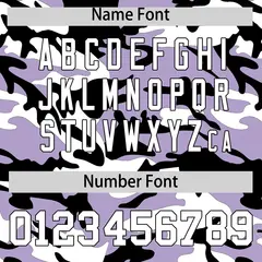 Light Purple Black White Camo Gradient Baseball Jersey 4