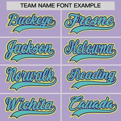 Light Purple Classic Style Baseball Jersey Uniform 6