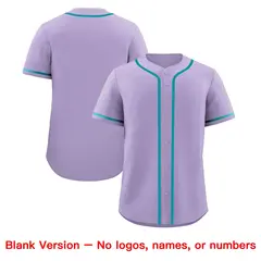 Light Purple Classic Style Baseball Jersey Uniform 8