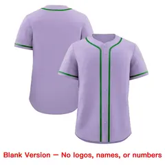 Light Purple Classic Style Baseball Jersey Uniform 8