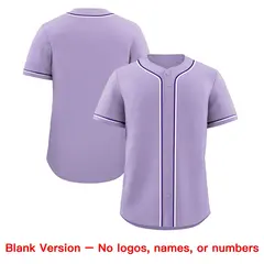 Light Purple Classic Style Lightweight Baseball Jersey 8