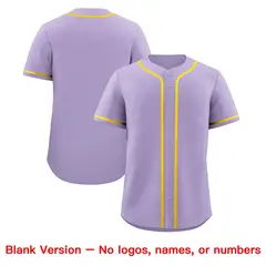 Light Purple Classic Style Lightweight Baseball Jersey 8