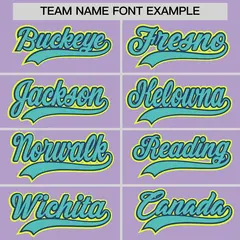 Light Purple Fluorescent Green Midnight Blue Baseball Jersey 3