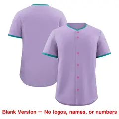 Light Purple Fluorescent Green Midnight Blue Baseball Jersey 7