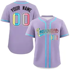 Light Purple Genderflux Pride Month Classic Baseball Jersey 1