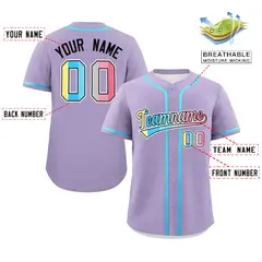 Light Purple Genderflux Pride Month Classic Baseball Jersey 2