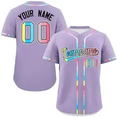 Light Purple Genderflux Pride Month Classic Baseball Jersey 1