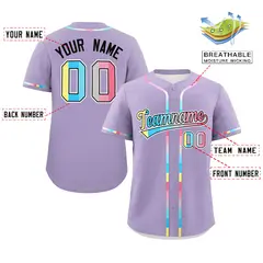 Light Purple Genderflux Pride Month Classic Baseball Jersey 2