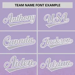 Light Purple Gray Gradient Sparkle-Effect Baseball Jersey 3