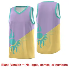 Light Purple Old Gold Radiant Sun Two Tone Basketball Jersey 2