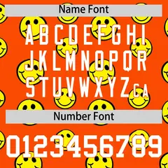 Light Purple Orange Graffiti Gradient Smile Baseball Jersey 4