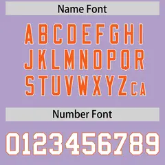Light Purple Orange Side Stripe Authentic Football Jersey 4