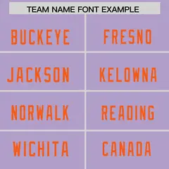 Light Purple Orange Square Neckline Football Jersey 3