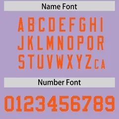Light Purple Orange Square Neckline Football Jersey 4