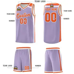 Light Purple Orange White Charge Series Basketball Jersey 5