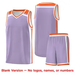 Light Purple Orange White Charge Series Basketball Jersey 7