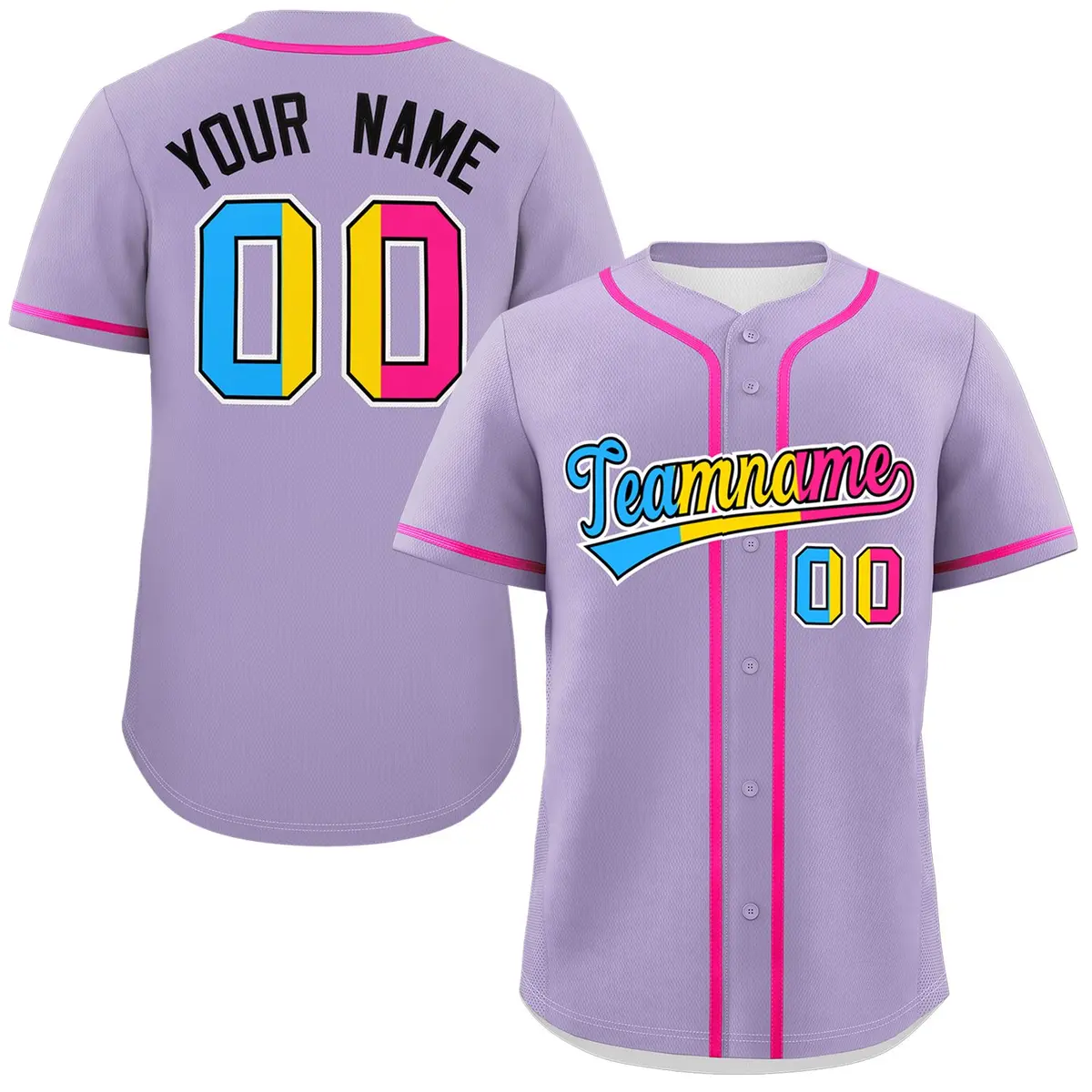 Light Purple Pansexuality Pride Month Baseball Jersey