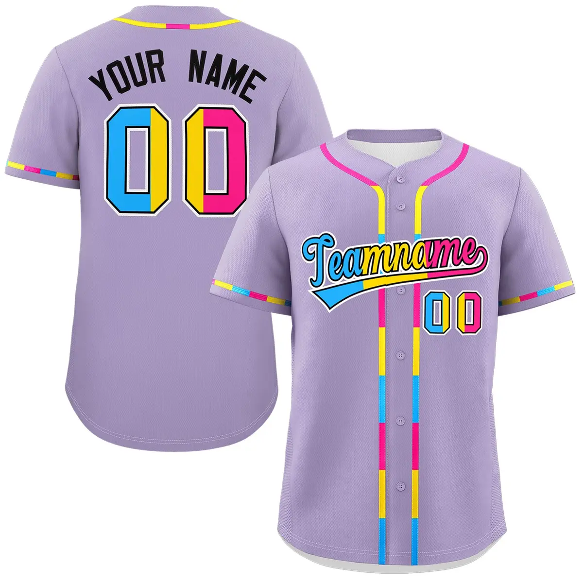 Light Purple Pansexuality Pride Month Baseball Jersey