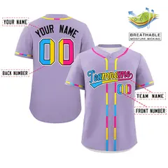 Light Purple Pansexuality Pride Month Baseball Jersey 2