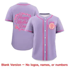 Light Purple Pink Mother's Day Baseball Jersey 6