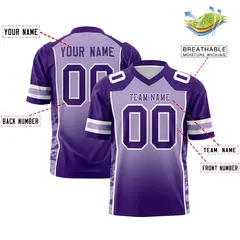 Light Purple Purple Gradient Side Pattern Football Jersey 2