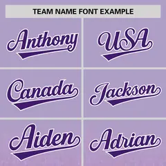 Light Purple Purple Gradient Sparkle-Effect Baseball Jersey 3