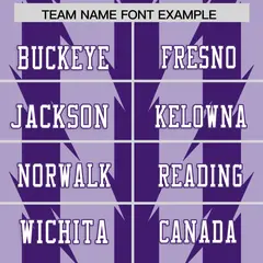 Light Purple Razr Stripe Graffiti Flag Football Jersey 3