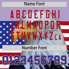 Light Purple Royal Blue White American Flag Graffiti Split Independence Day Baseball Jersey 4