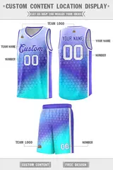 Light Purple Sky Blue Gradient Irregular Shapes Basketball Jersey 2