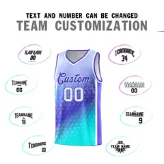 Light Purple Sky Blue Gradient Irregular Shapes Basketball Jersey 3