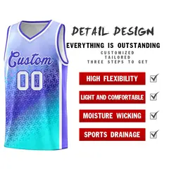 Light Purple Sky Blue Gradient Irregular Shapes Basketball Jersey 4
