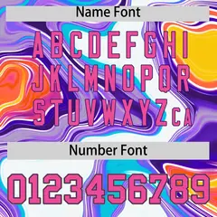 Light Purple Split Fluid Pattern Authentic Baseball Jersey 4