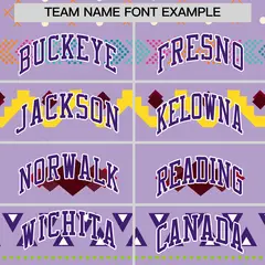 Light Purple Teal White Mexican Style Baseball Jersey 3