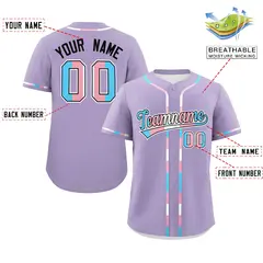 Light Purple Transgender Pride Month Classic Baseball Jersey 2