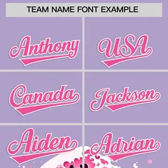 Light Purple Wave Graffiti Pattern Baseball Jersey 3