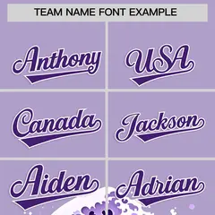 Light Purple Wave Graffiti Pattern Baseball Jersey 3