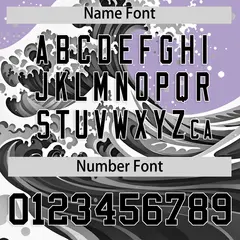Light Purple Wave Graffiti Pattern Baseball Jersey 4