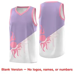 Light Purple White Radiant Sun Two Tone Basketball Jersey 2